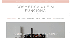 Desktop Screenshot of cosmeticaquefunciona.com